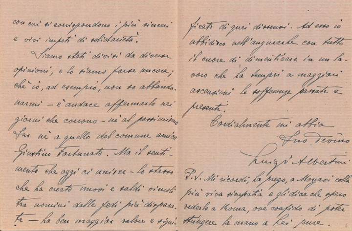 Lettera di Luigi Albertini a Giovanni Ansaldo, 17-10-1927 (2)